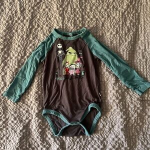 Little Sleepies Nightmare Before Christmas Long Sleeve Baby Onesie